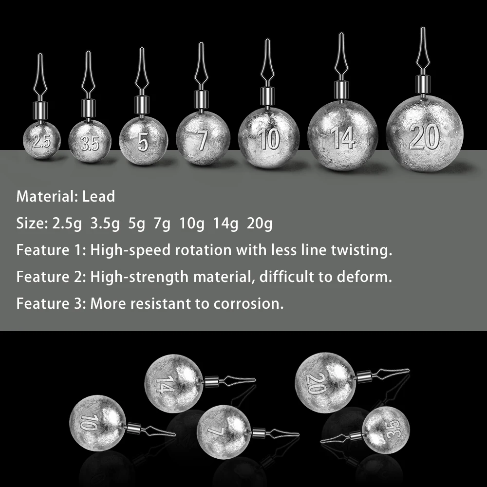 PROBEROS 50pcs 2.5-20g Round L - Fishing Equipment For Beginners 评论和价格