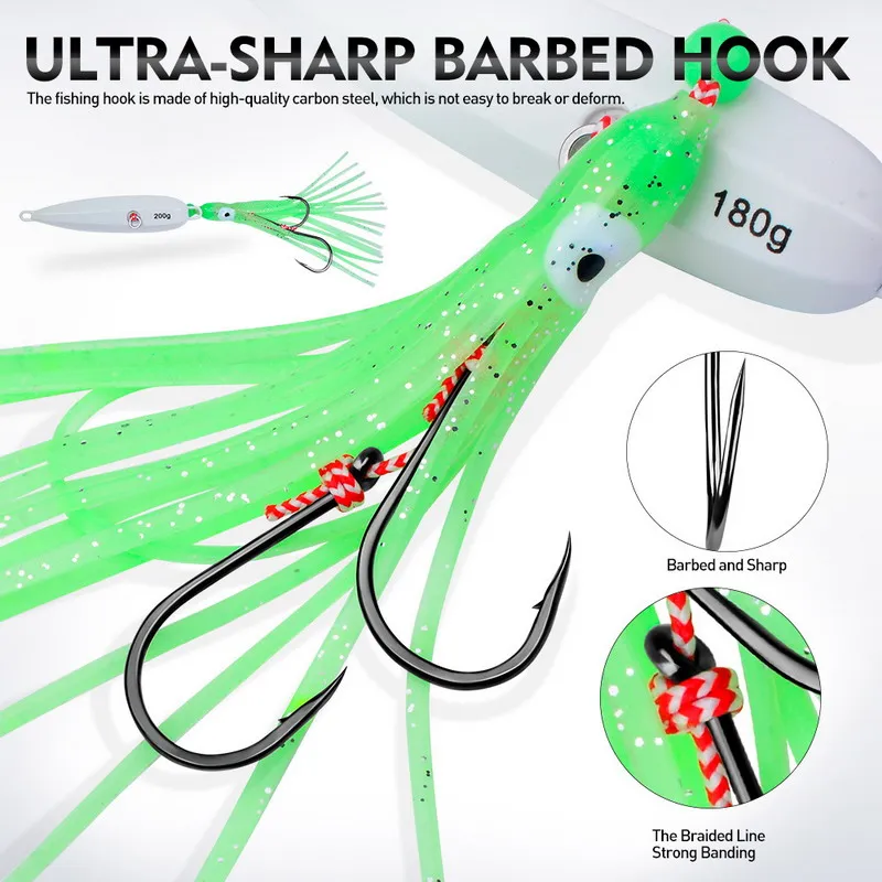 1Pcs Inchiku Jig Lures 40g-200 - Saltwater Fishing Hook 评论和价格