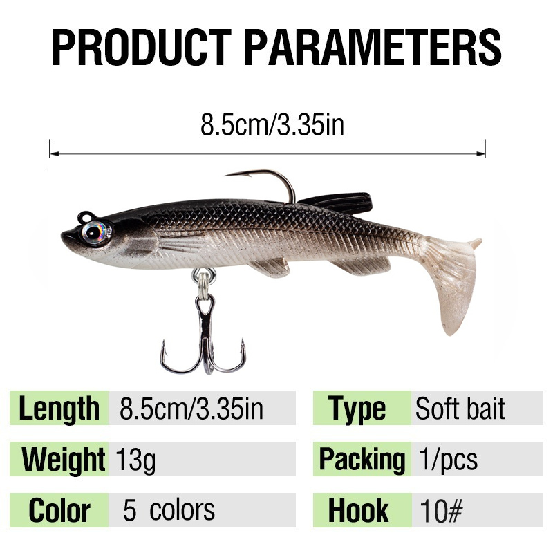 8pcs Kit Fishing Lure Soft Lur - Saltwater Fishing Hook 评论和价格