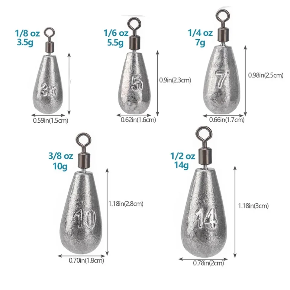 10pcs/lot Fishing Weight Sinke - Fishing Equipment For Beginners 评论和价格