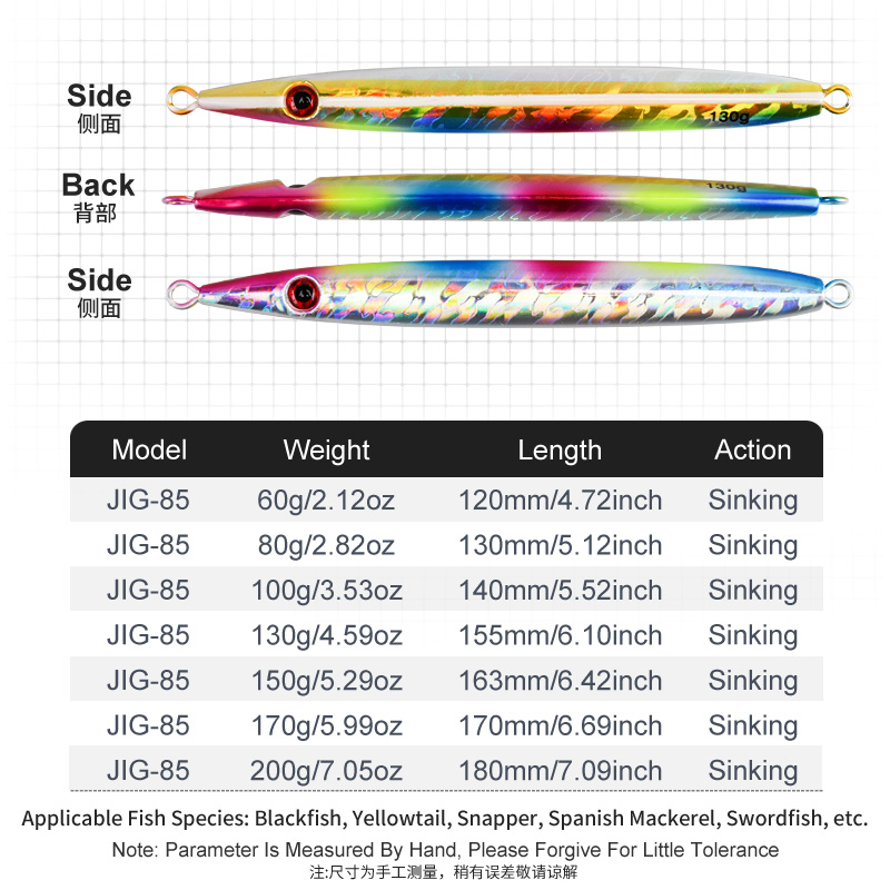 OBSESSION J85 100g 130g 150g 1 - Saltwater Fishing Hook 评论和价格