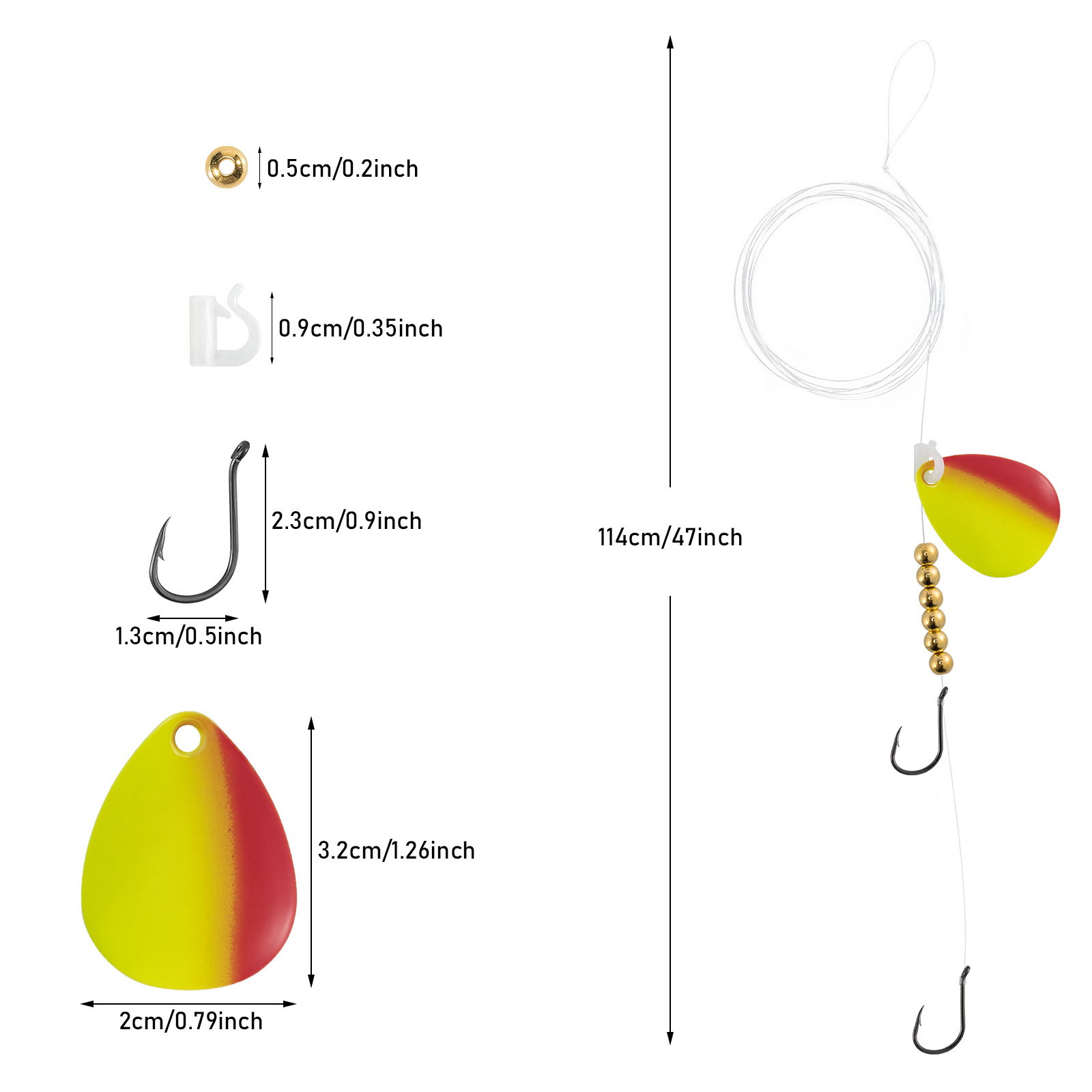 10pcs Walleye Spinner Rig 114c - Surf Fishing Equipment 评论和价格