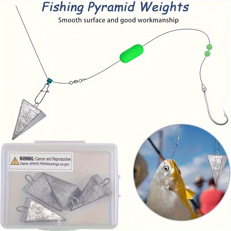 3/4/5pcs Pyramid Fishing Sinke - Fishing Equipment Set 评论和价格