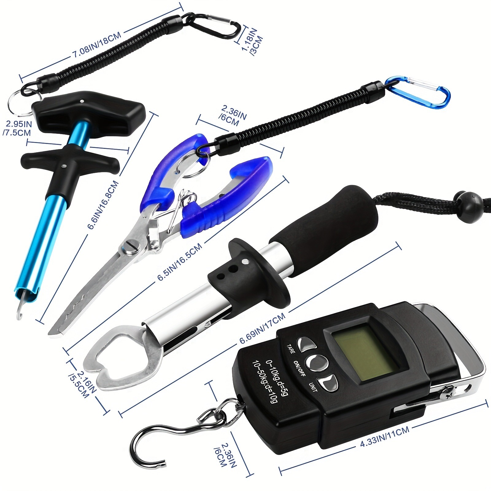 7Pcs Foldable Stainless Steel  - Fishing Equipment Set 评论和价格