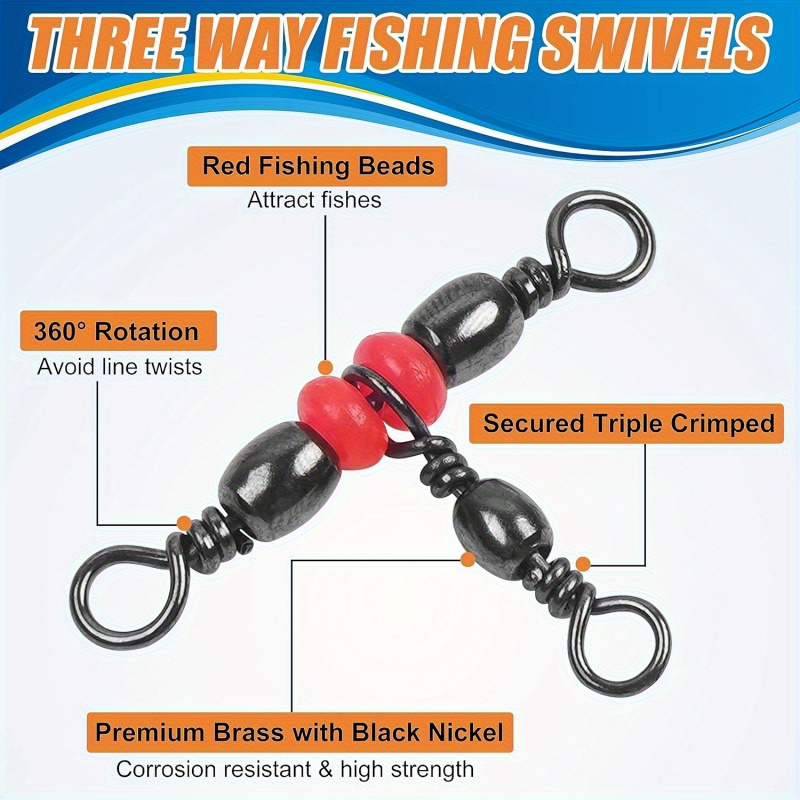 Fishing 3- Way Swivels, Packag - Fishing Equipment Set 评论和价格